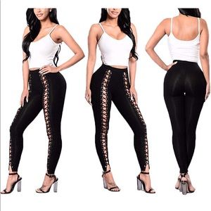 Fashion nova lace up jeans BRAND NEW